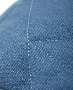 Sac Effet Jean Matelassé Porté épaule - Bleu