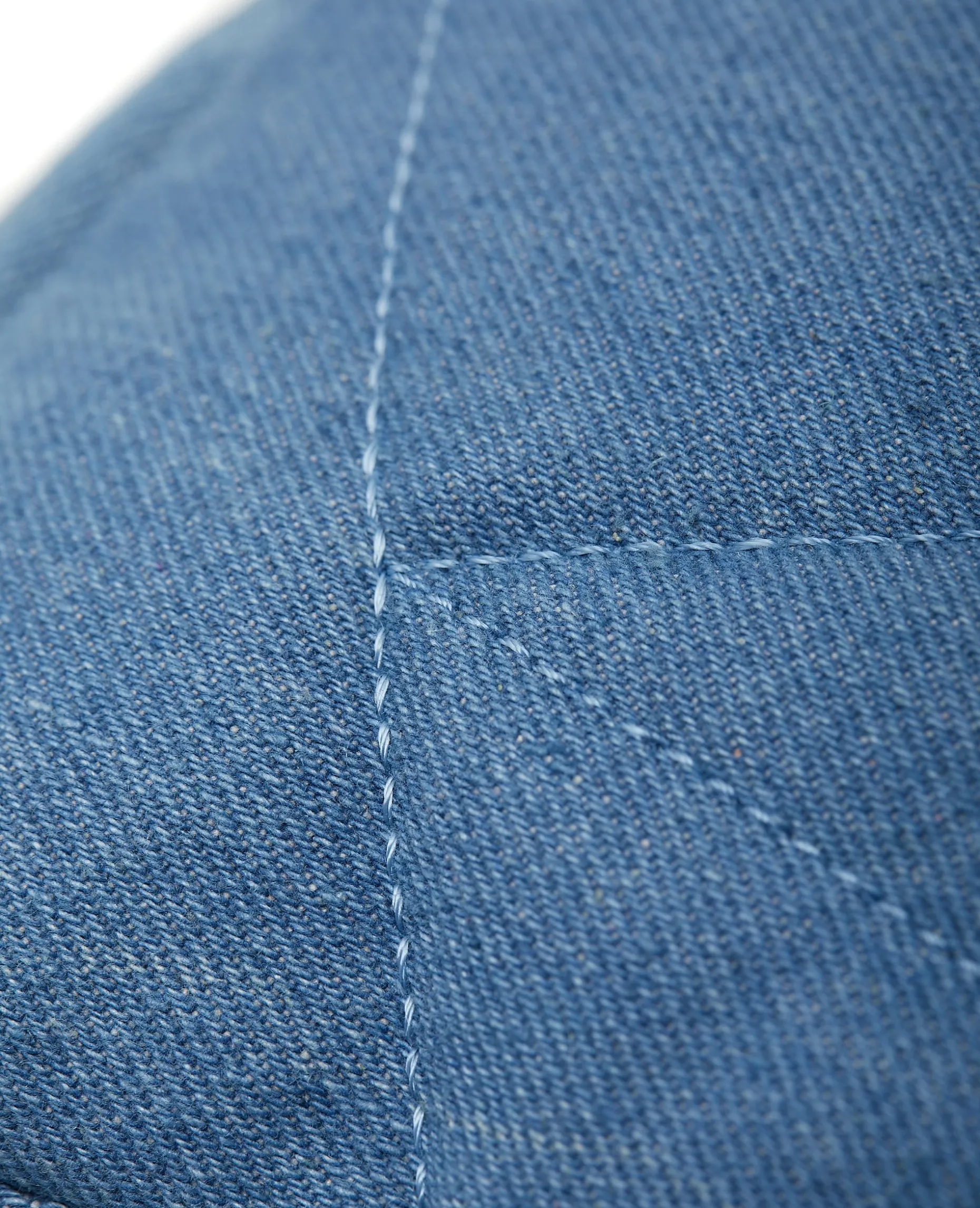 Sac Effet Jean Matelassé Porté épaule - Bleu