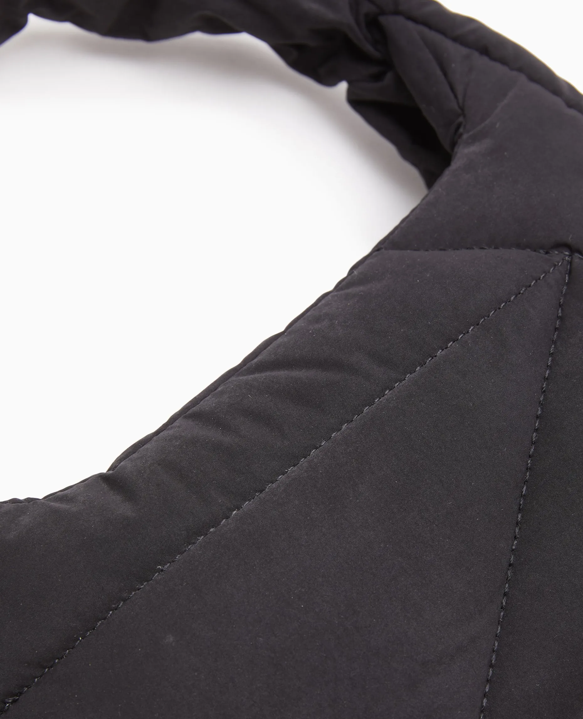 Sac Effet Matelassé Porté épaule - Noir