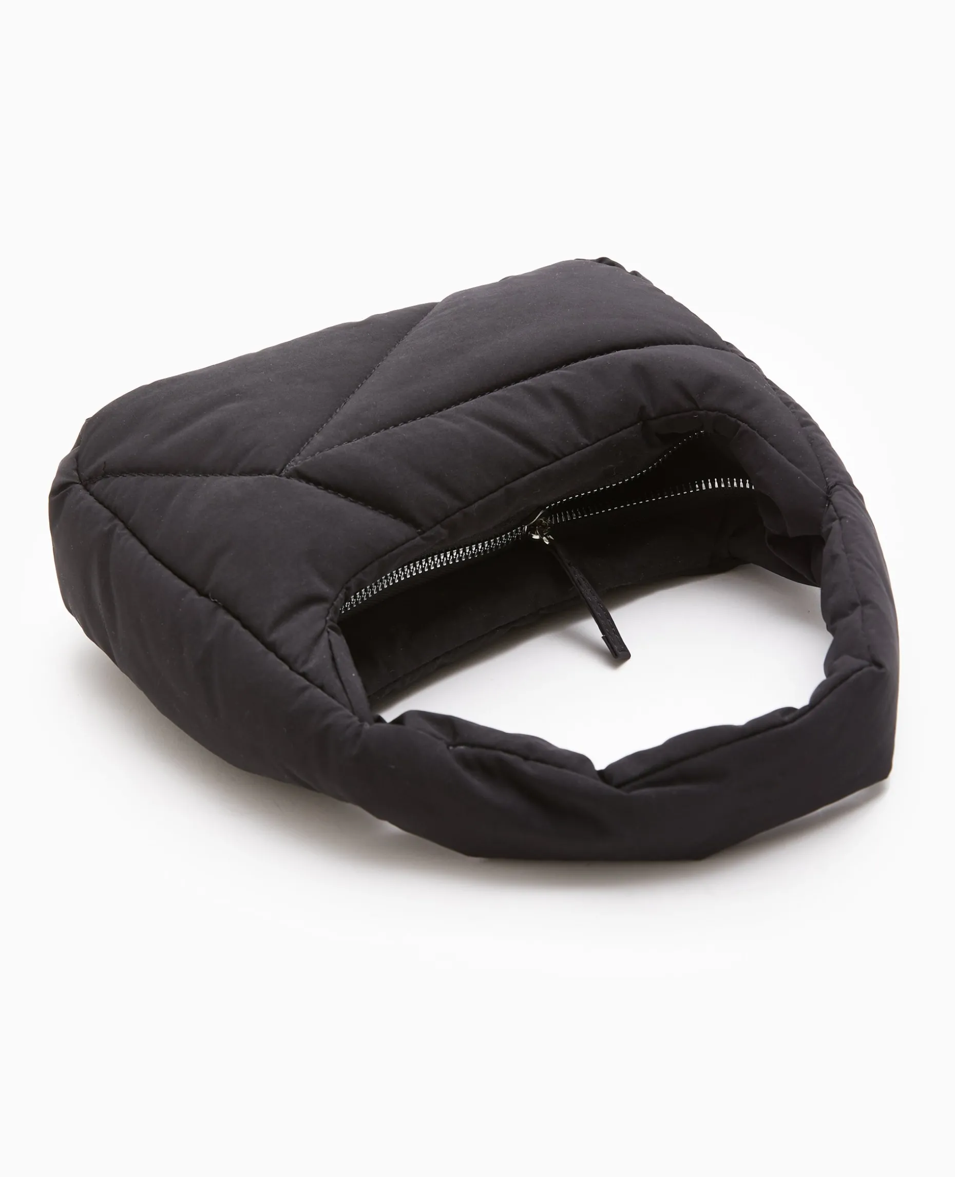 Sac Effet Matelassé Porté épaule - Noir