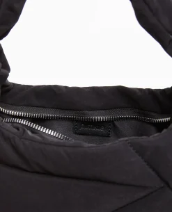 Sac Effet Matelassé Porté épaule - Noir