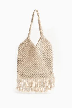Sac En Crochet Avec Franges - Blanc