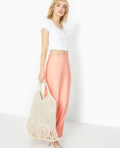 Sac En Crochet Avec Franges - Blanc