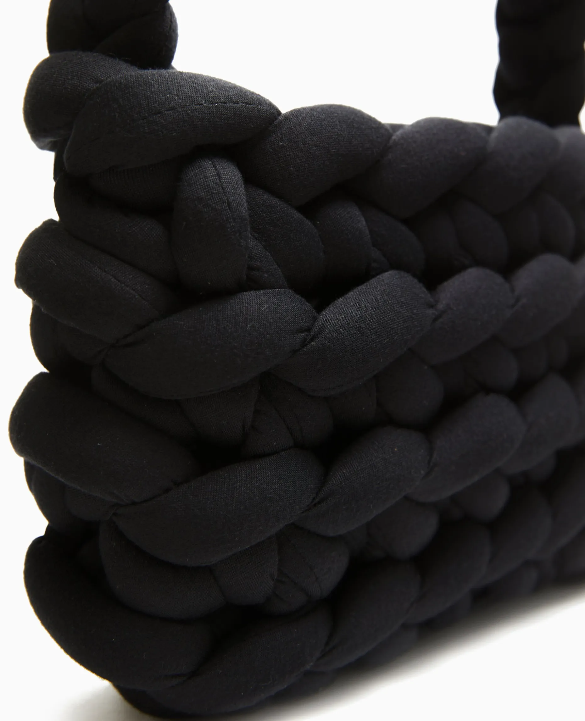 Sac En Grosse Maille Tressée - Noir
