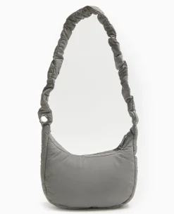 Sac En Tissu Matelassé Avec Bandouliè;re Réglable - Gris