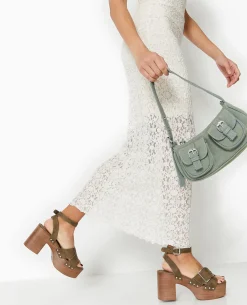 Sac Multipoche En Jean Effet Dirty - Bleu Clair