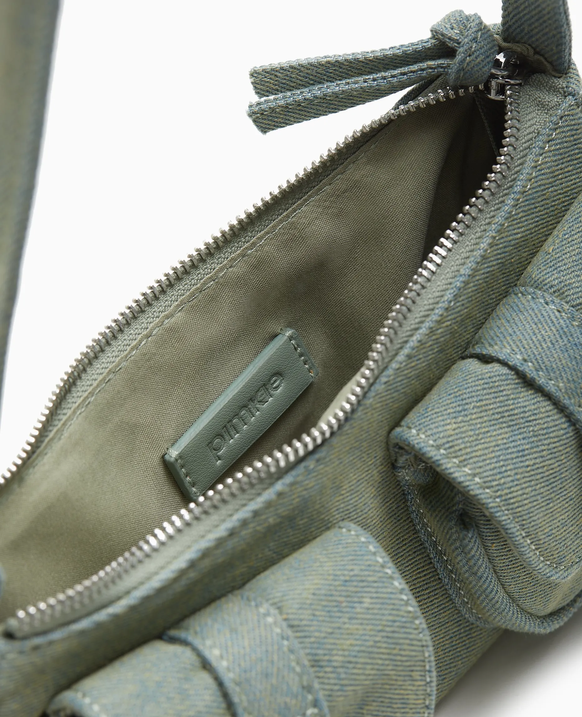Sac Multipoche En Jean Effet Dirty - Bleu Clair