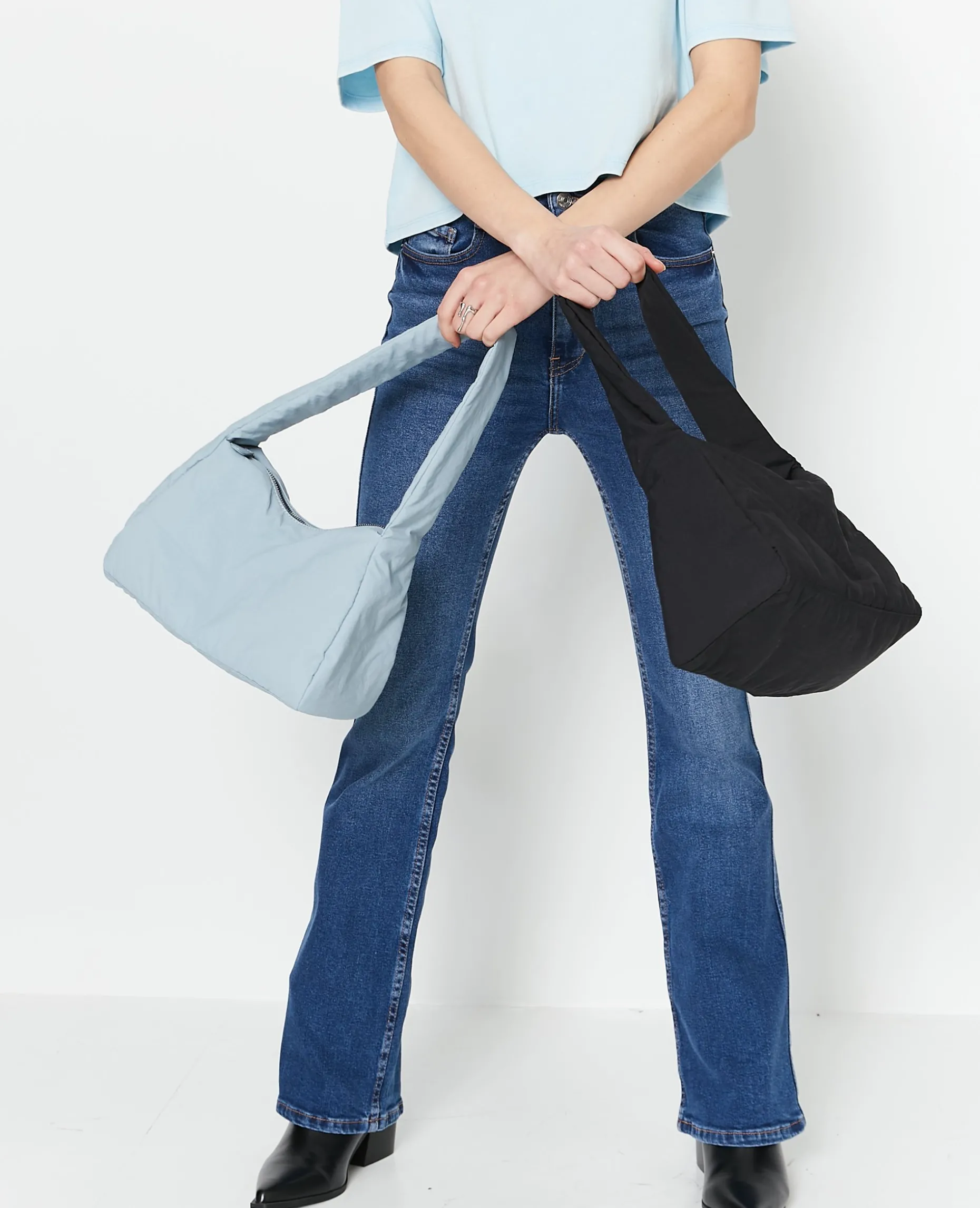 Sac Porté épaule En Nylon Rembourré - Noir