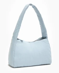 Sac Porté épaule En Nylon Rembourré - Bleu