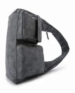 Sac Porté épaule En Simili - Gris Clair