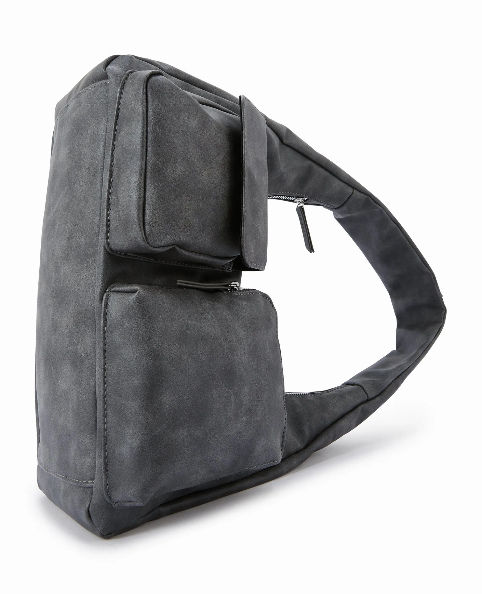 Sac Porté épaule En Simili - Gris Clair