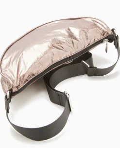 Sac Souple En Tissu Métallisé - Gris Foncé