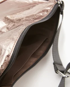 Sac Souple En Tissu Métallisé - Gris Foncé