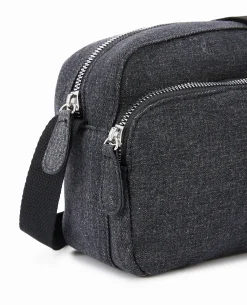 Sacoche En Toile Façon Denim - Noir