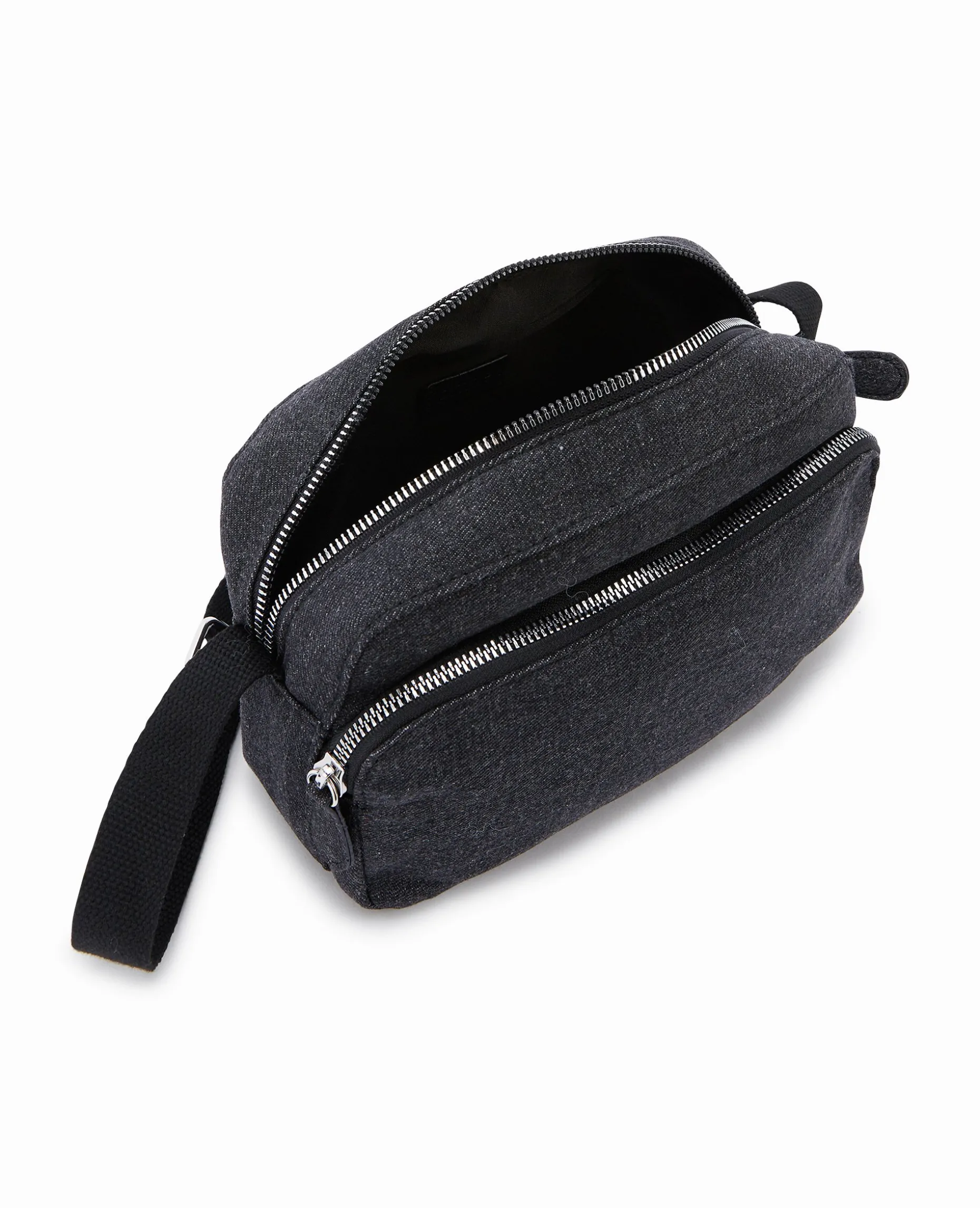 Sacoche En Toile Façon Denim - Noir