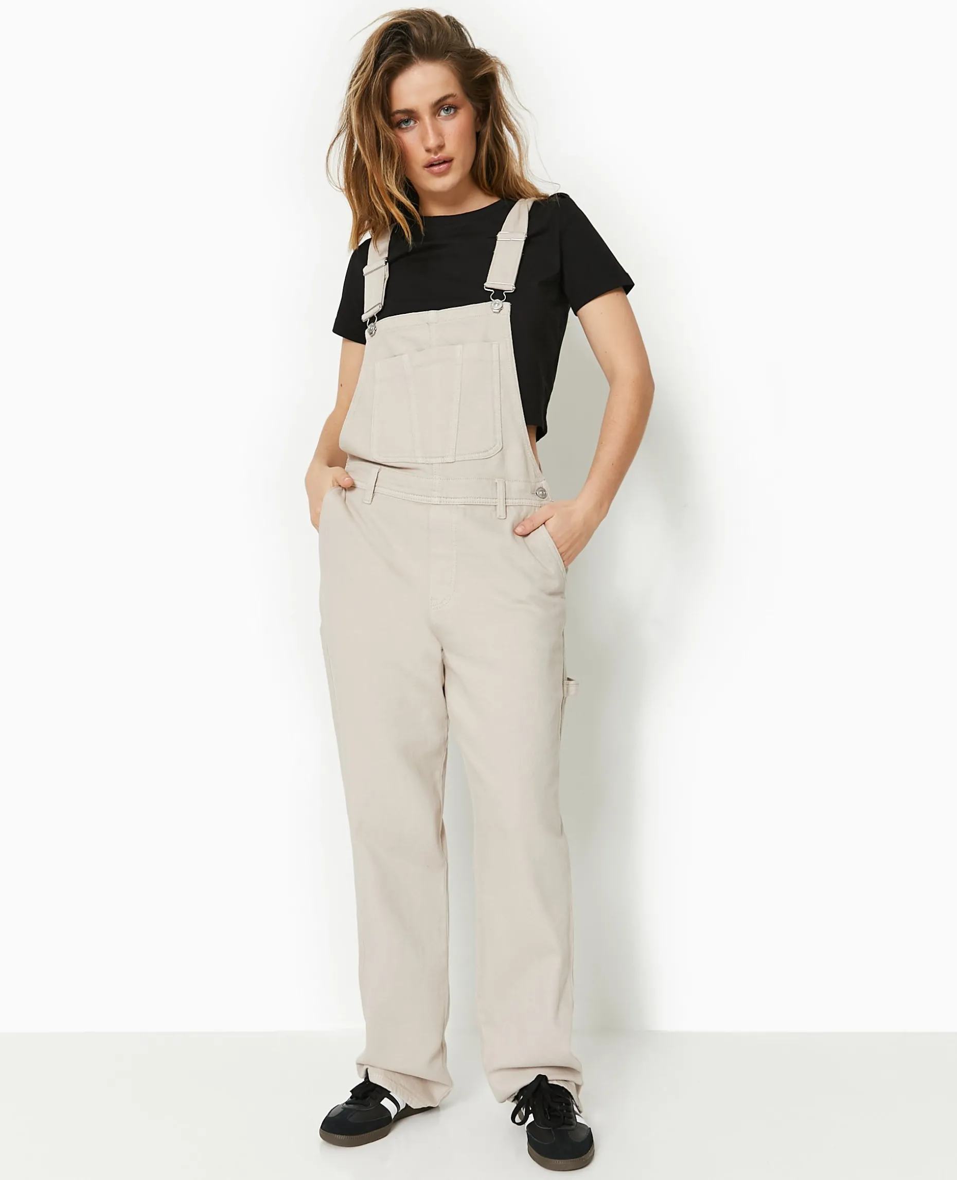 Salopette En Jean Souple - Beige