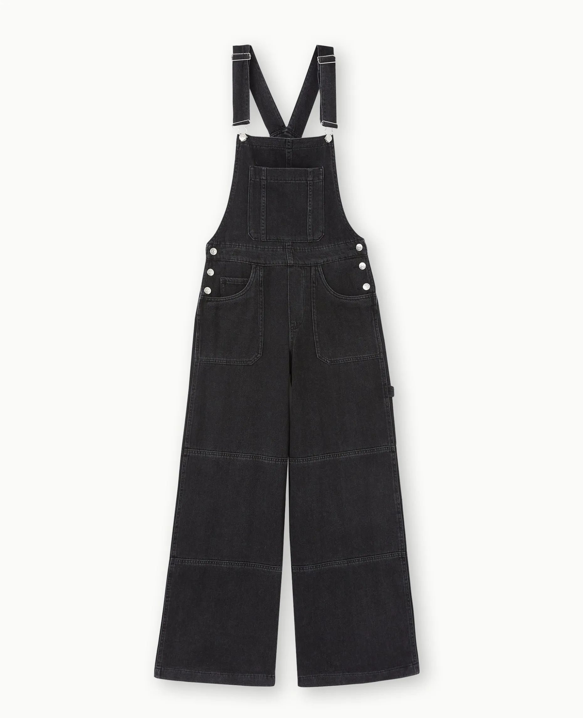 Salopette En Jean Wide - Noir