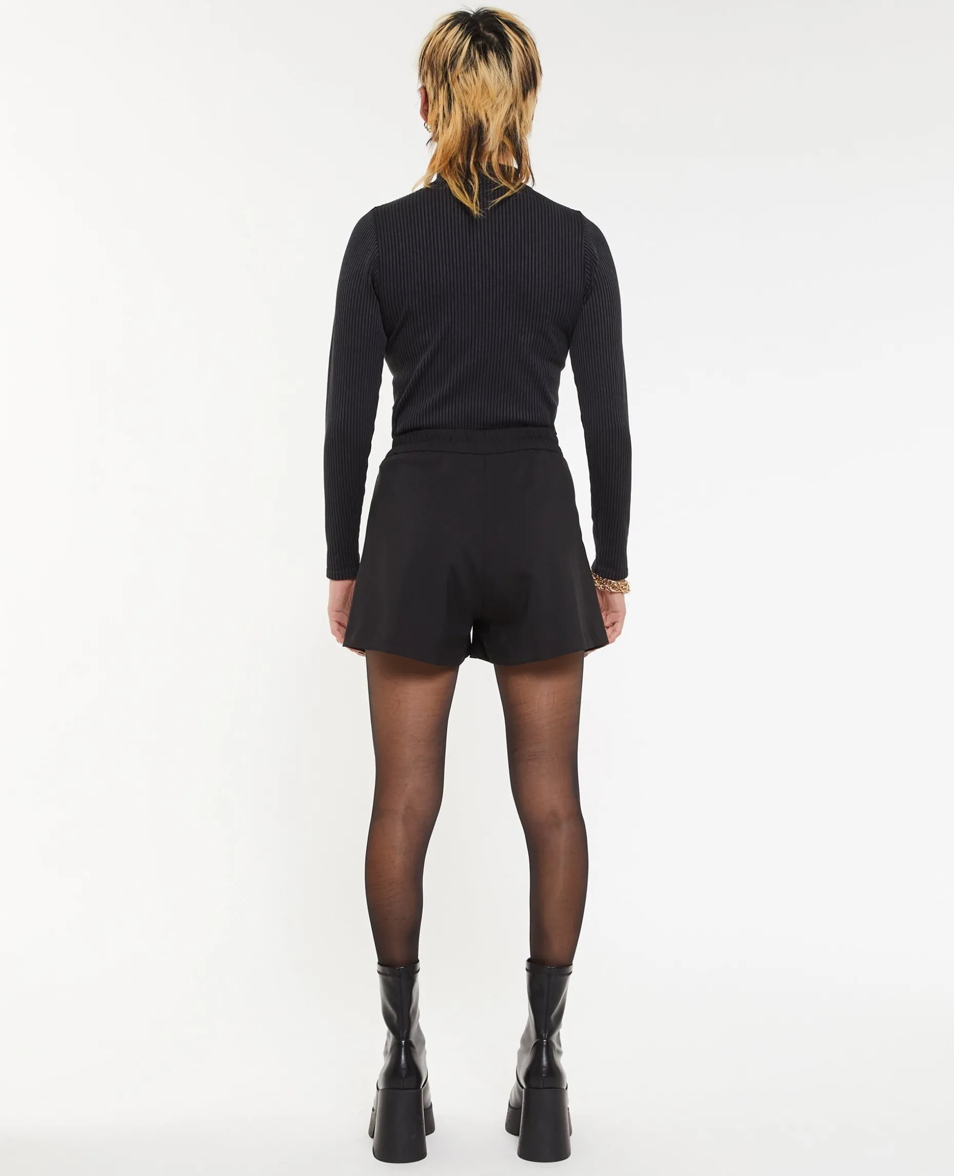 Short Avec Pinces - Noir