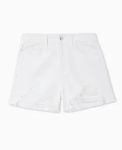 Short En Jean Destroy - Blanc