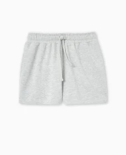 Short En Molleton - Gris Chiné