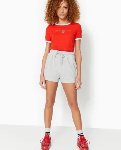 Short En Molleton - Gris Chiné