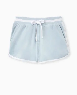 Short En Tissu éponge - Bleu