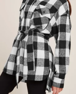 Surchemise Avec Ceinture à Nouer - Noir