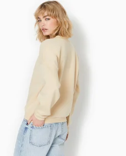 Sweat Avec Broderie - Beige