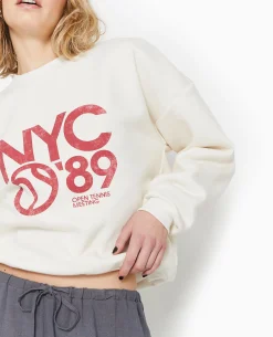 Sweat Avec Print - Blanc