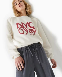 Sweat Avec Print - Blanc