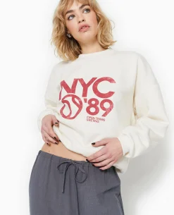 Sweat Avec Print - Blanc