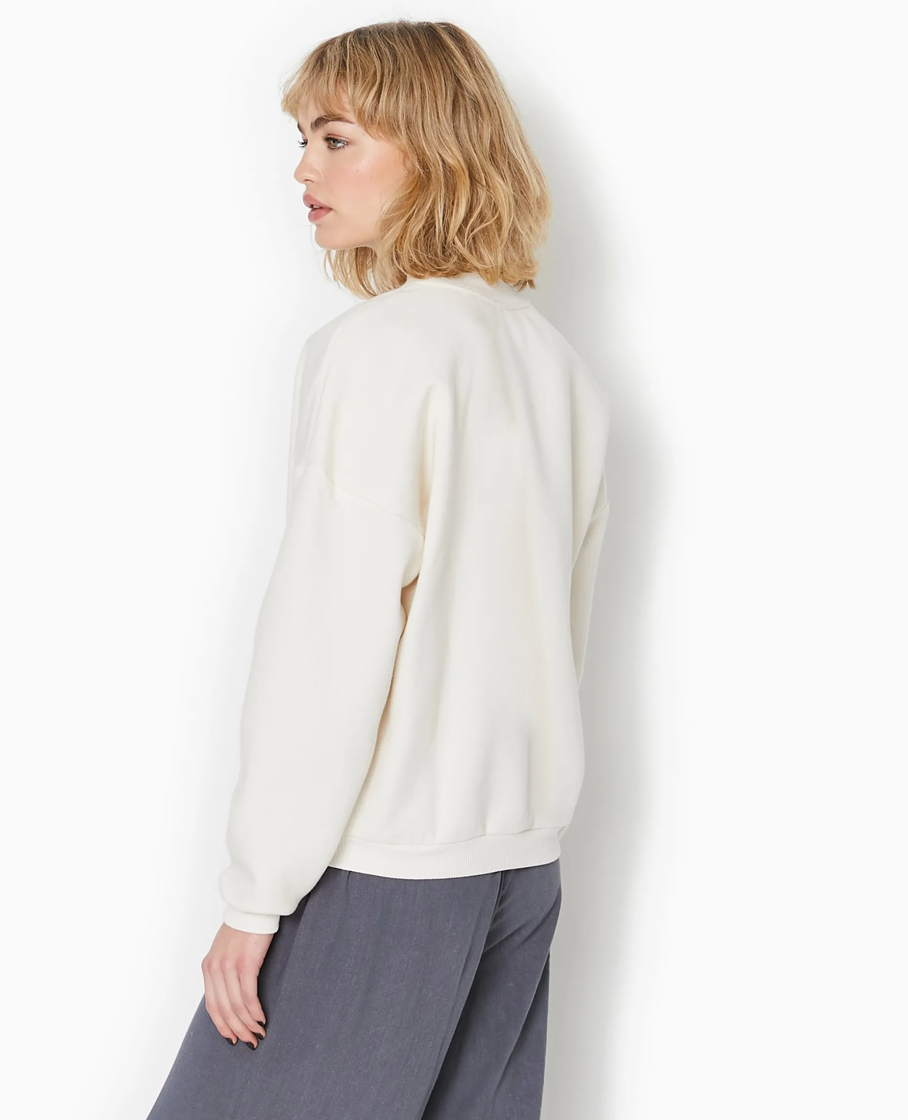 Sweat Avec Print - Blanc