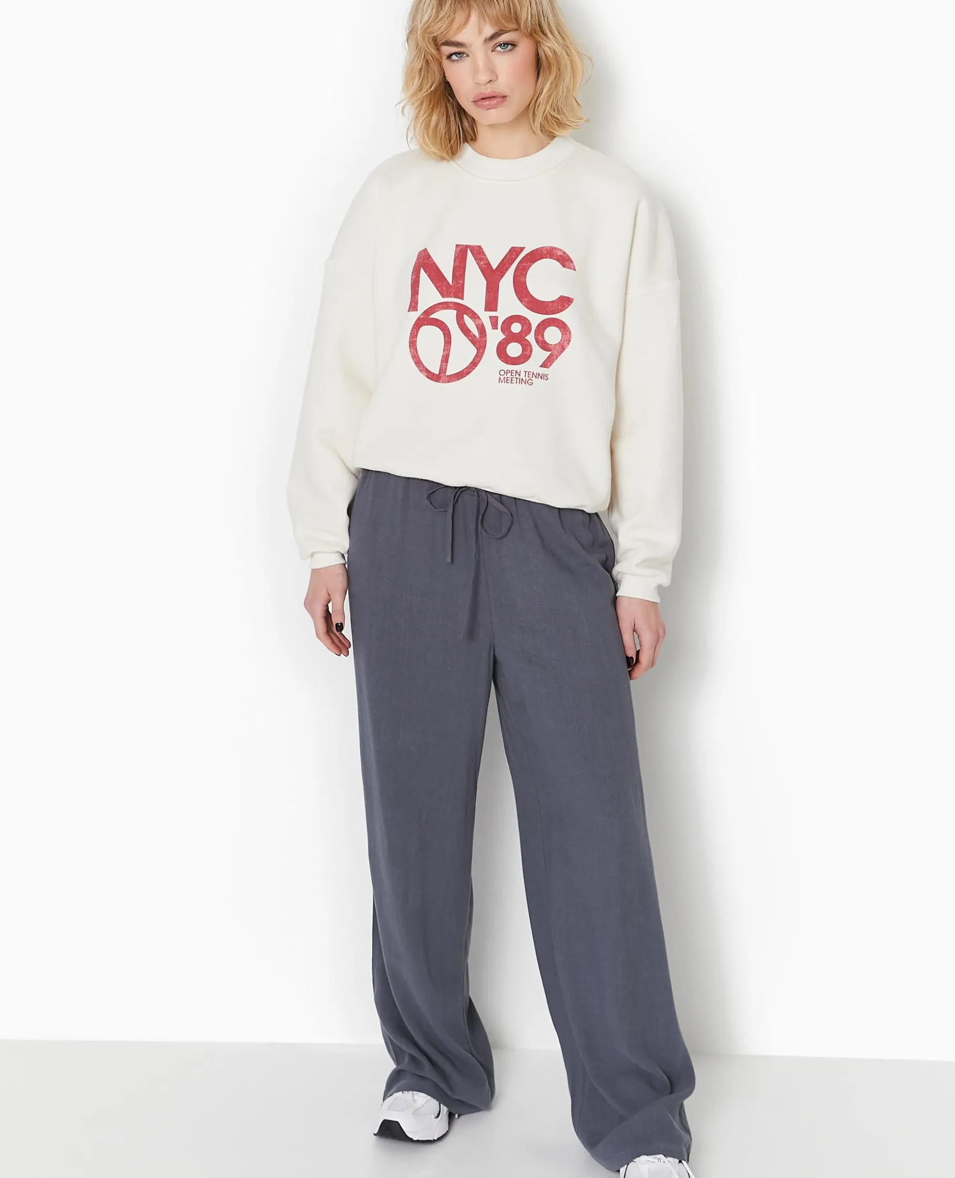 Sweat Avec Print - Blanc