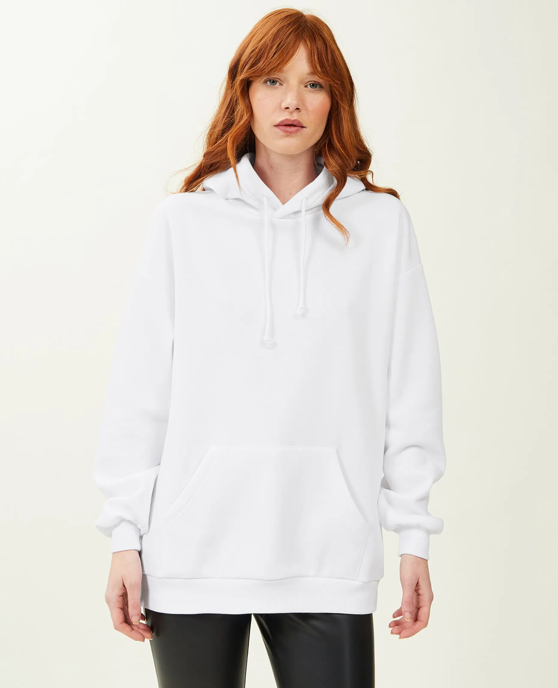 Sweat Capuche Oversize - Blanc