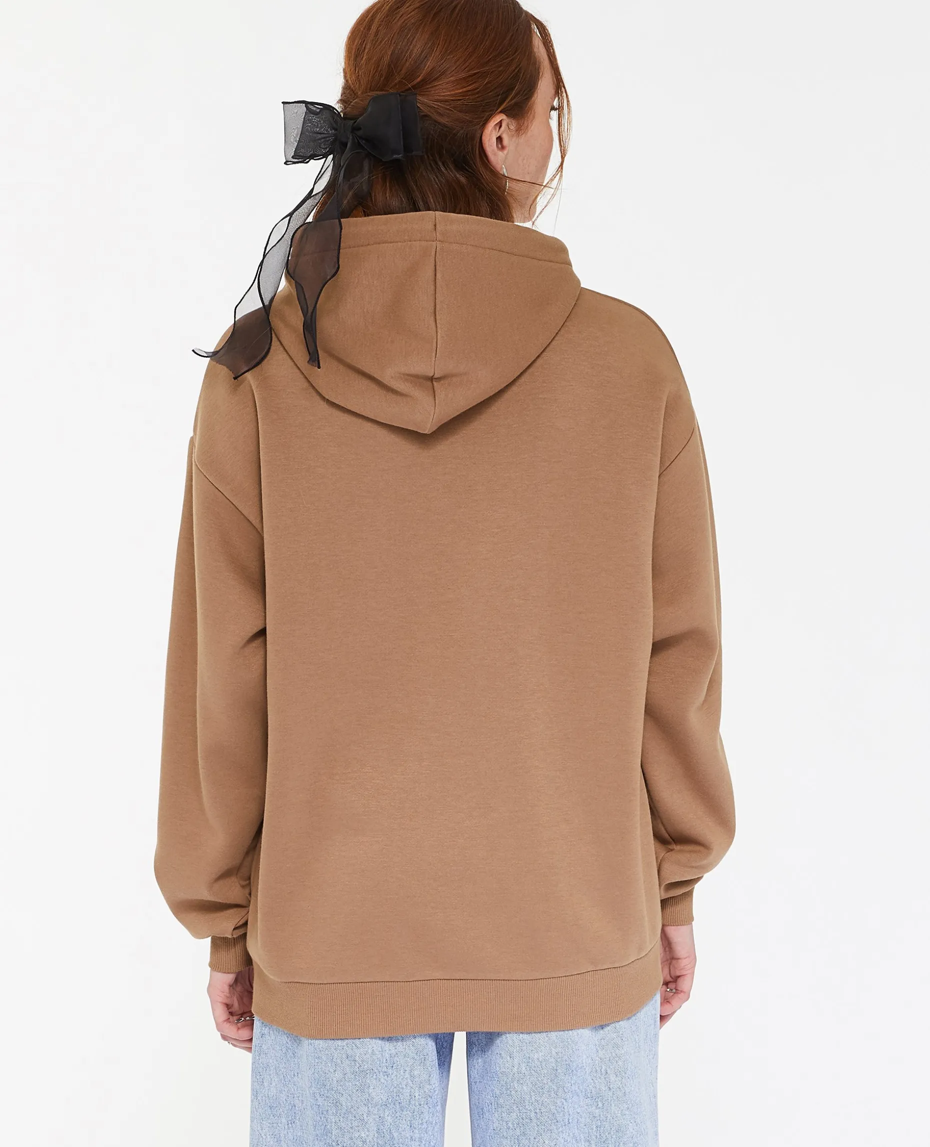 Sweat Capuche Oversize - Taupe