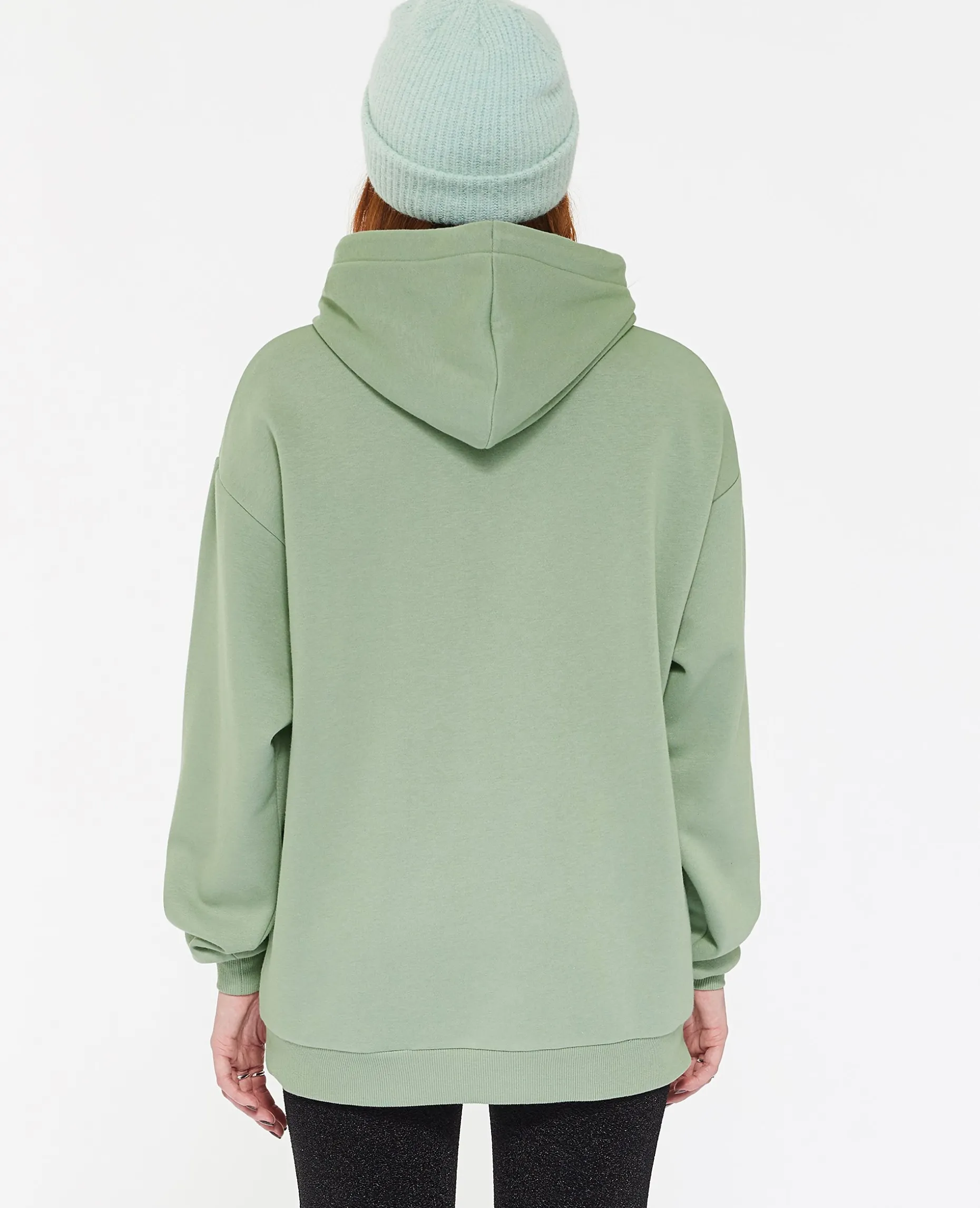 Sweat Capuche Oversize - Vert