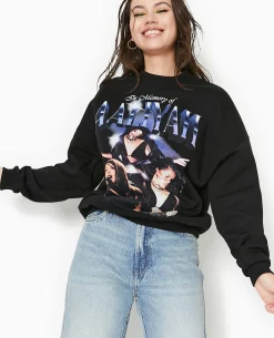 Sweat Col Rond AALIYAH - Noir