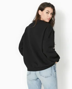 Sweat Col Rond AALIYAH - Noir