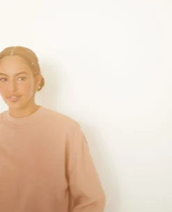 Sweat Col Rond Avec Effet Délavé - Taupe