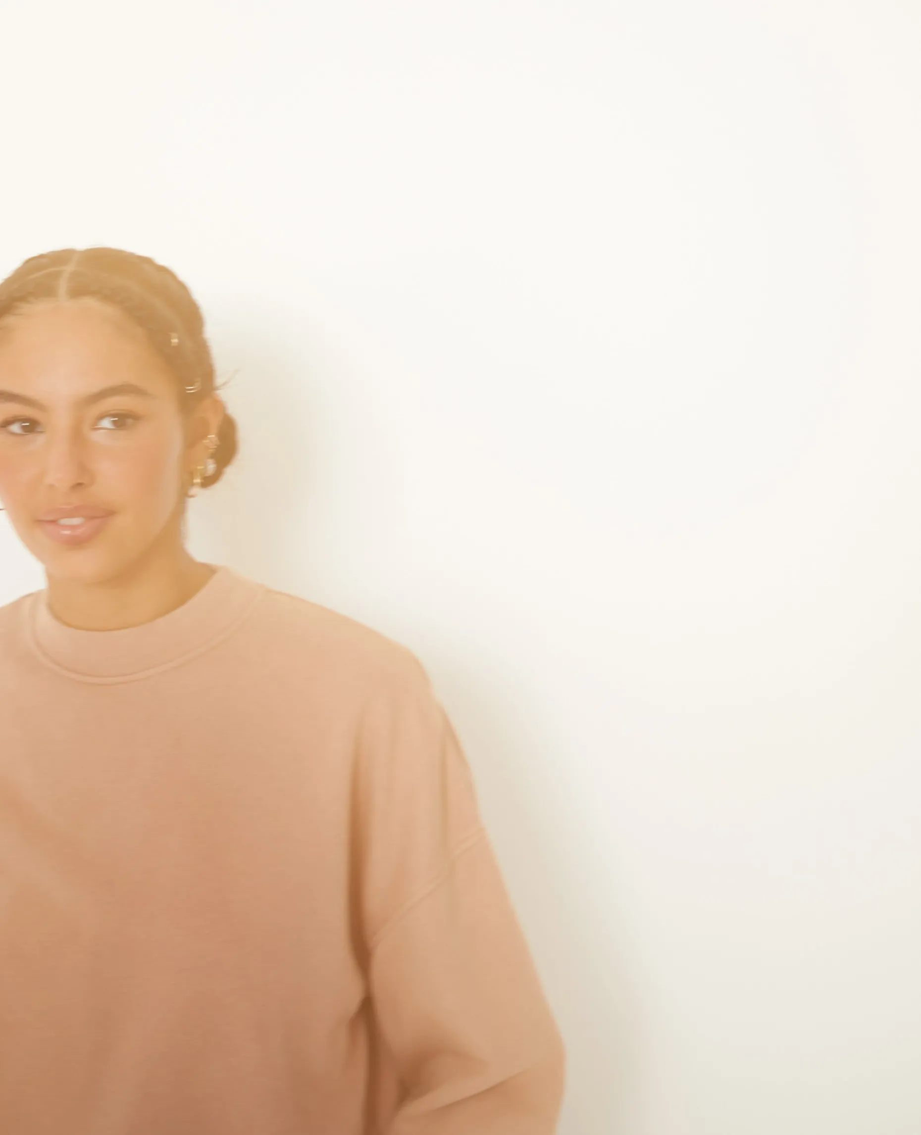 Sweat Col Rond Avec Effet Délavé - Taupe