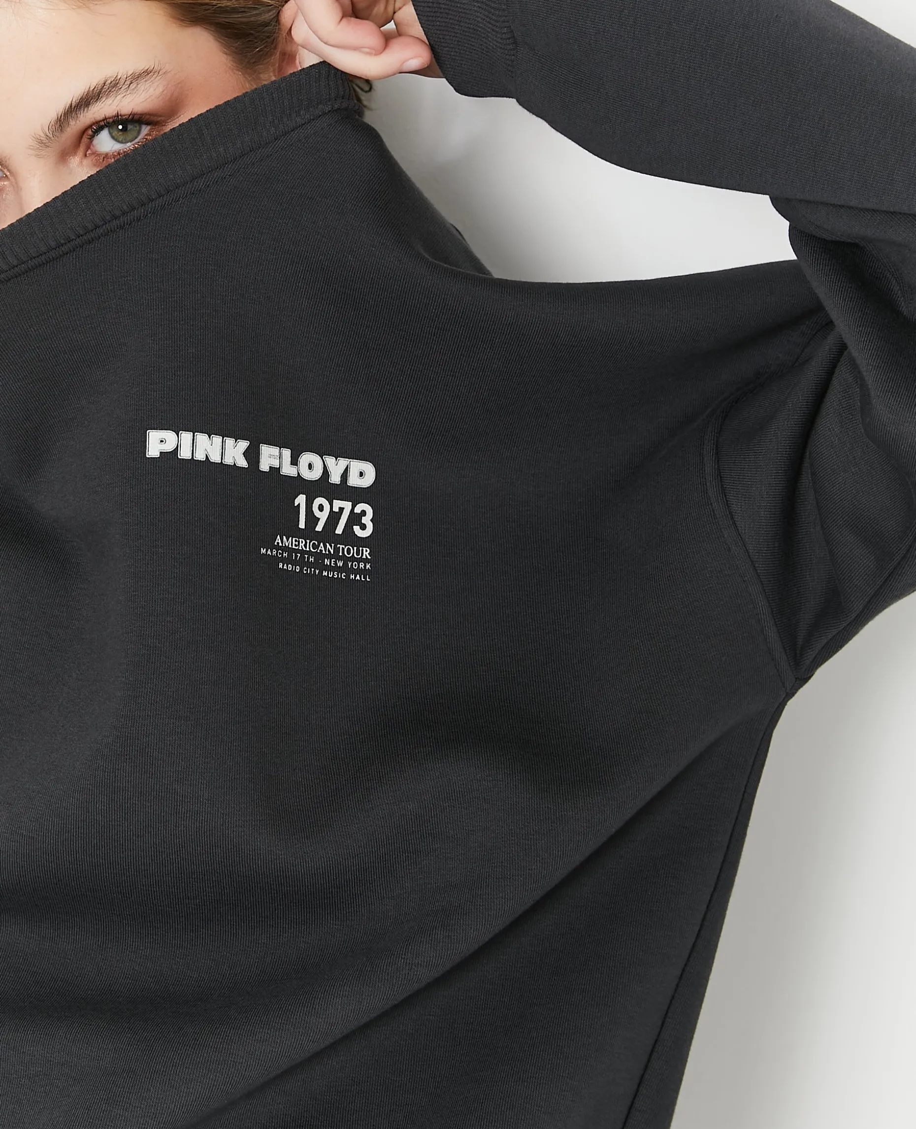 Sweat Col Rond PINK FLOYD - Gris Foncé