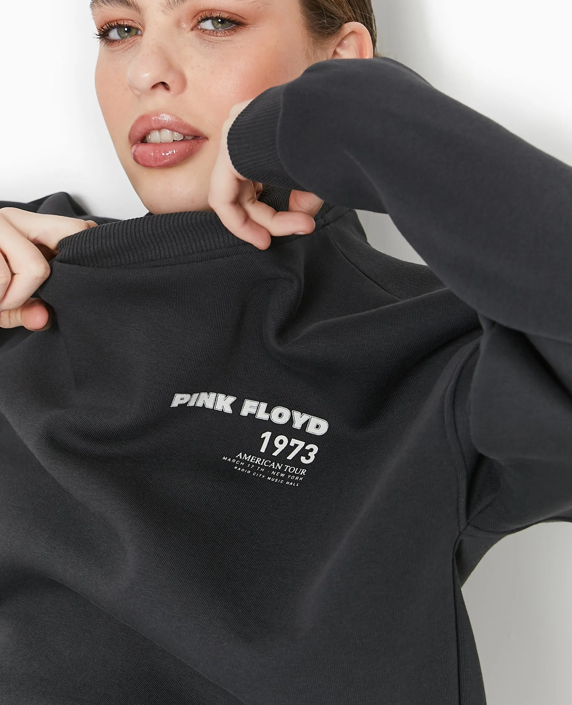 Sweat Col Rond PINK FLOYD - Gris Foncé