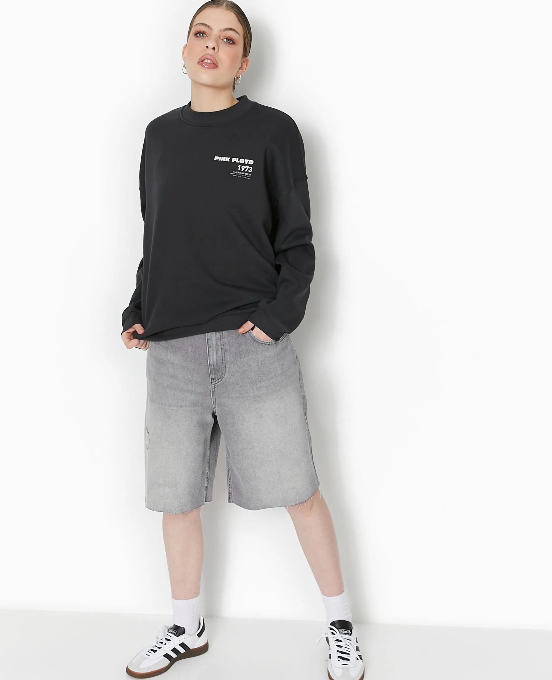 Sweat Col Rond PINK FLOYD - Gris Foncé