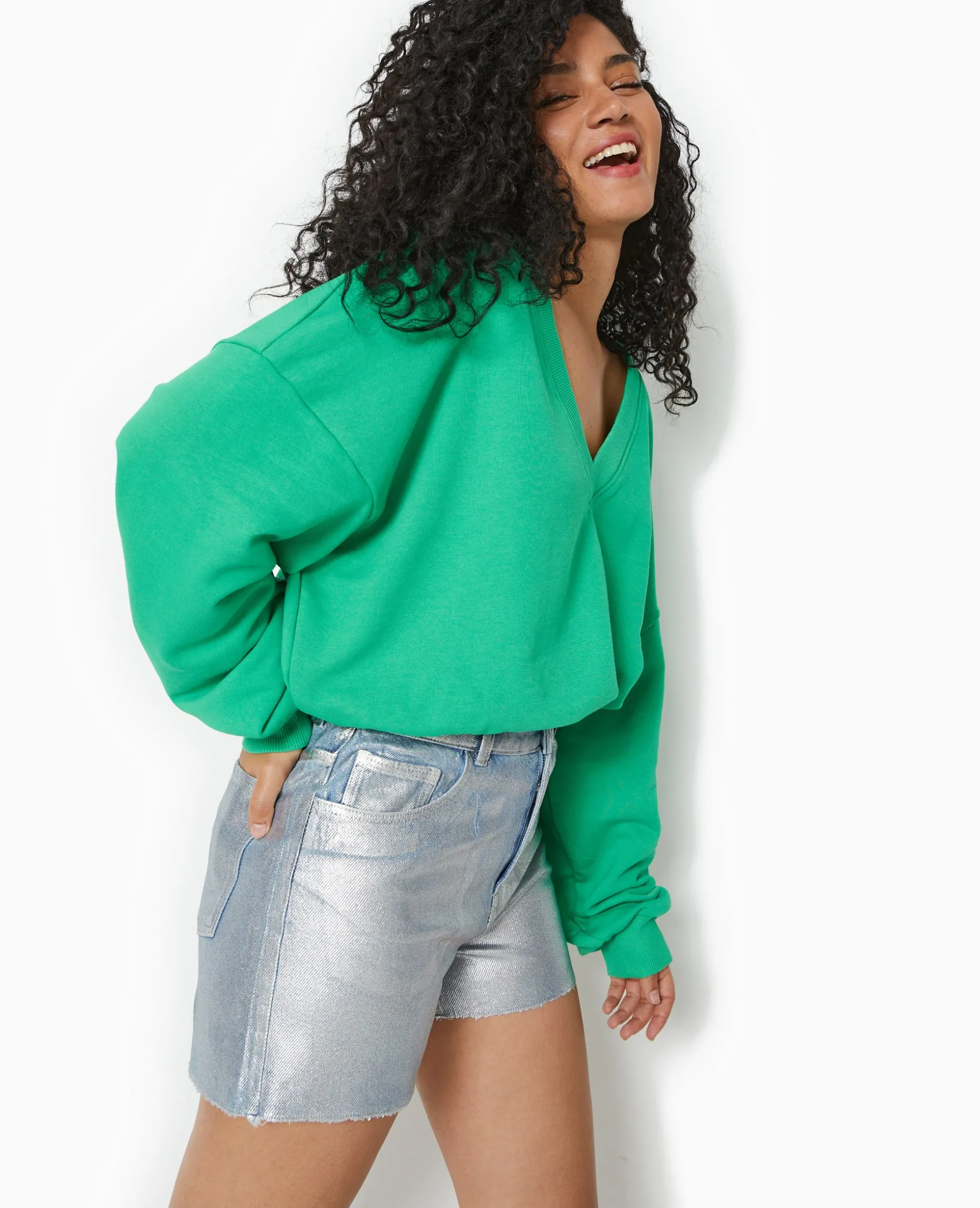 Sweat Grand Col V - Vert