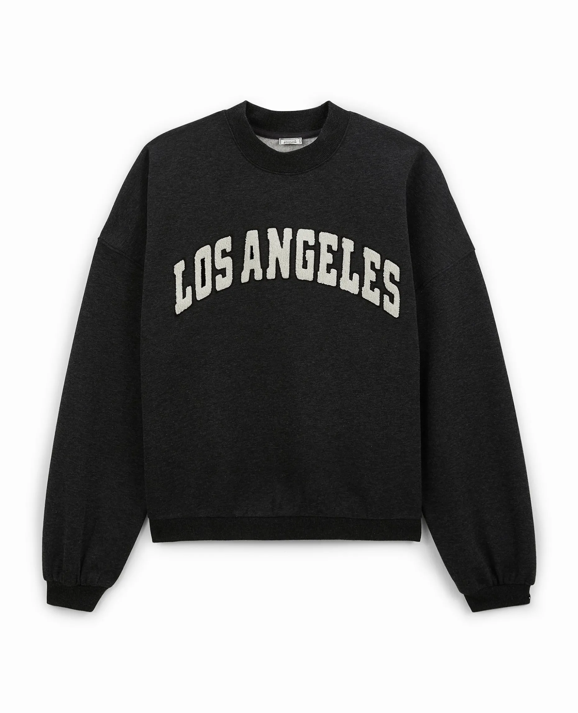 Sweat Oversize Avec Patch Bouclette - Gris Foncé