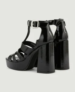 Talons Brillants à Plateforme - Noir