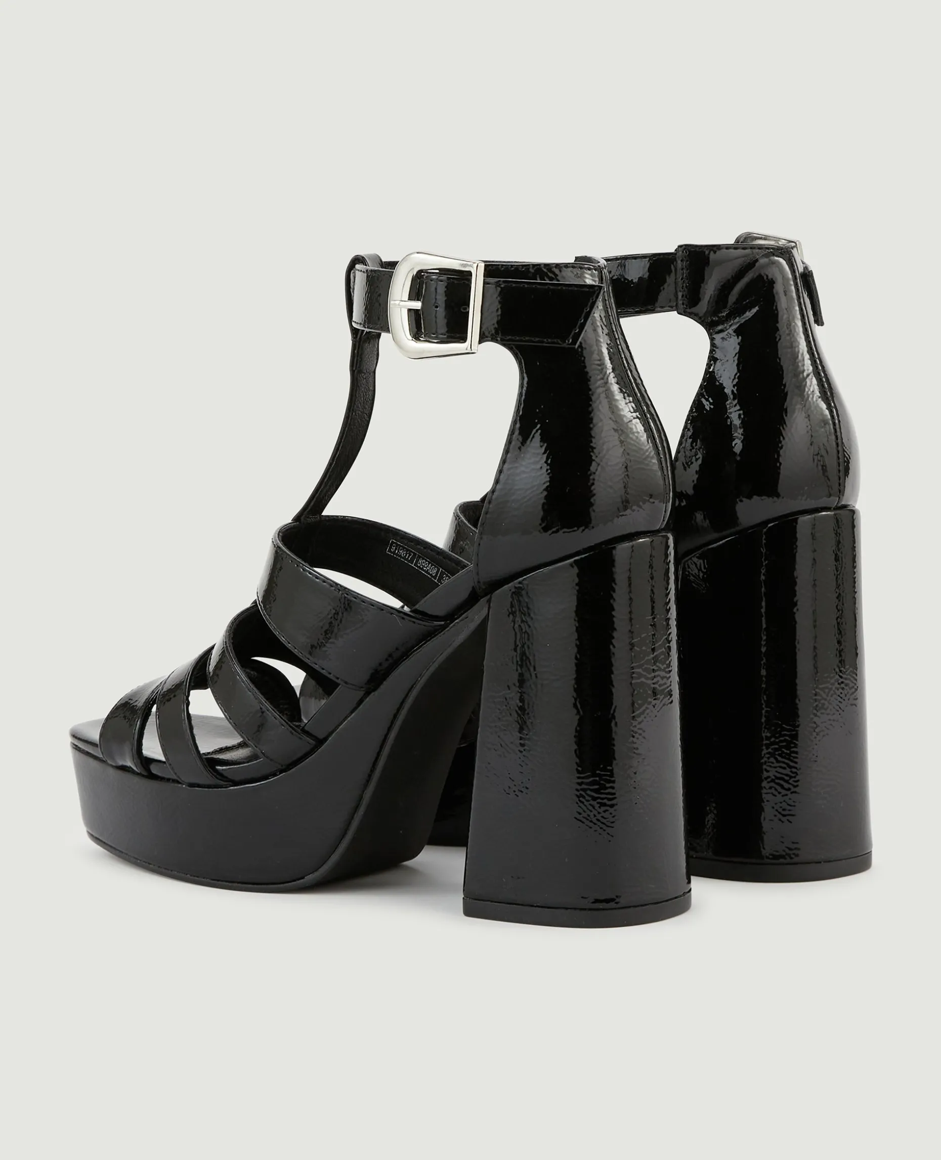 Talons Brillants à Plateforme - Noir