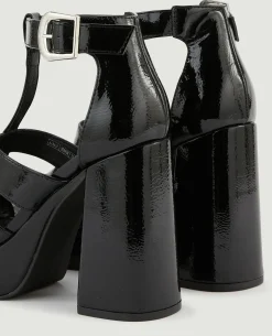 Talons Brillants à Plateforme - Noir