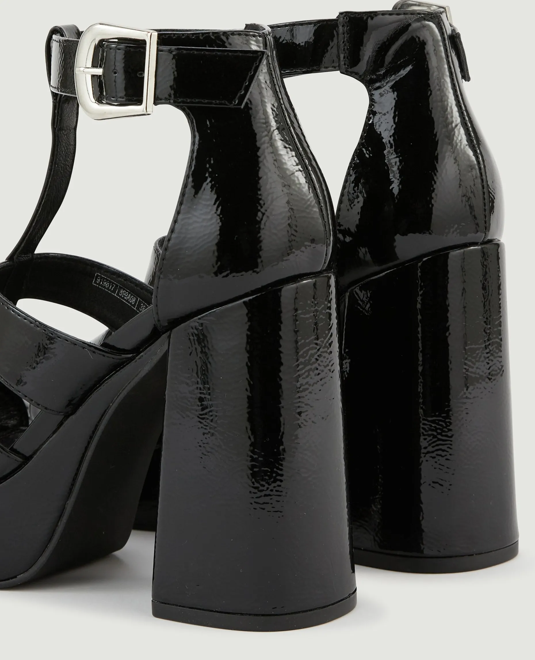 Talons Brillants à Plateforme - Noir