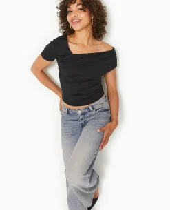 Top Asymétrique One Shoulder - Noir